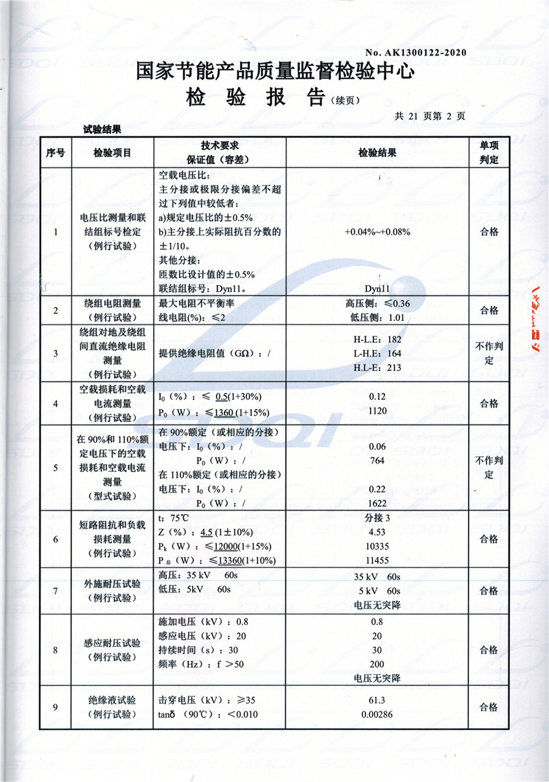 高低压试验报告-S11-1250白水白水白水油浸式变压器-2.jpg